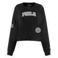 NBA PHILADELPHIA 76ERS REVERSE FRENCH TERRY CHANDAIL À COL ROND EN MOLLETON POUR FEMME (NOIR)