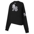 NBA PHILADELPHIA 76ERS REVERSE FRENCH TERRY CHANDAIL À COL ROND EN MOLLETON POUR FEMME (NOIR)