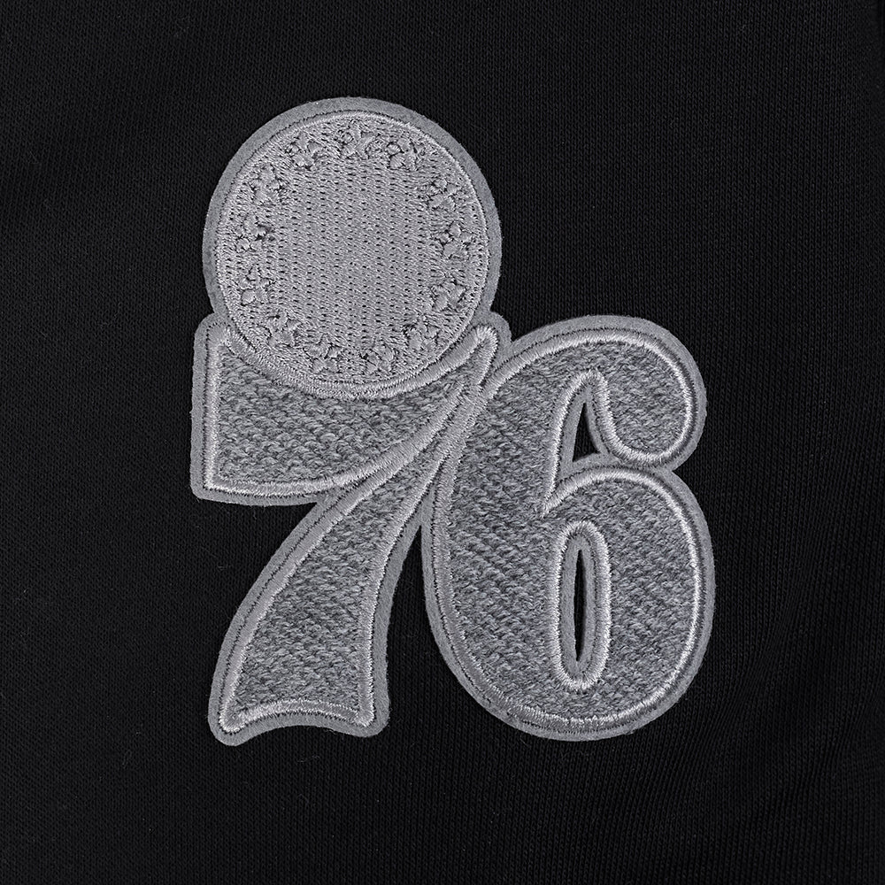 NBA PHILADELPHIA 76ERS REVERSE FRENCH TERRY CHANDAIL À COL ROND EN MOLLETON POUR FEMME (NOIR)