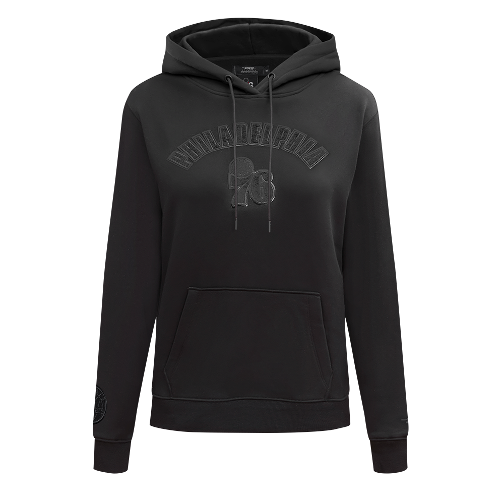 NBA PHILADELPHIA 76ERS TRIPLE BLACK CHANDAIL À CAPUCHON POUR FEMME (TRIPLE NOIR)