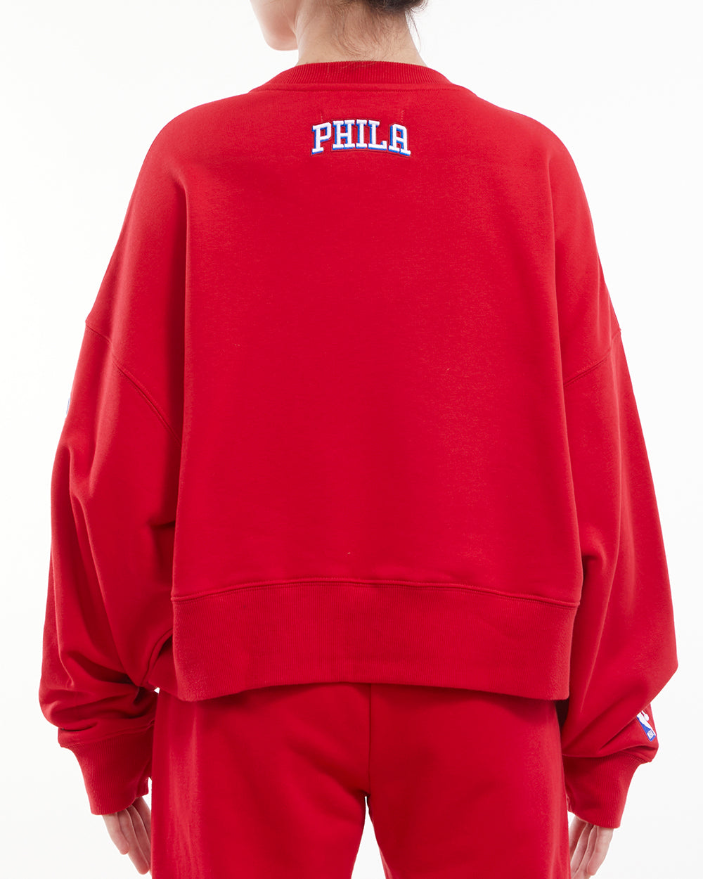 NBA PHILADELPHIA 76ERS CLASSIC WOMEN'S CREWNECK (RED)
