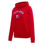 NBA PHILADELPHIA 76ERS CLASSIC WOMEN'S FLC PO HOODIE (RED)