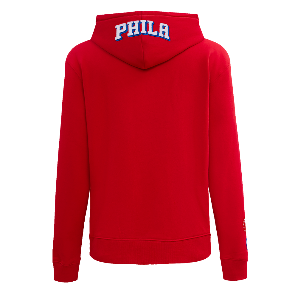 NBA PHILADELPHIA 76ERS CLASSIC WOMEN'S FLC PO HOODIE (RED)