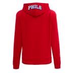 NBA PHILADELPHIA 76ERS CLASSIC WOMEN'S FLC PO HOODIE (RED)