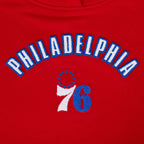 NBA PHILADELPHIA 76ERS CLASSIC WOMEN'S FLC PO HOODIE (RED)