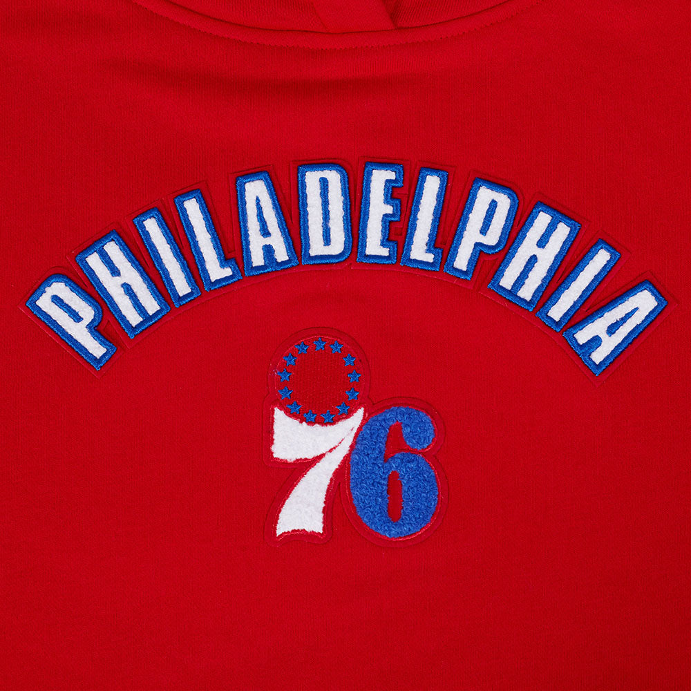 NBA PHILADELPHIA 76ERS CLASSIC WOMEN'S FLC PO HOODIE (RED)