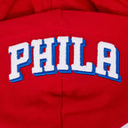 NBA PHILADELPHIA 76ERS CLASSIC WOMEN'S FLC PO HOODIE (RED)