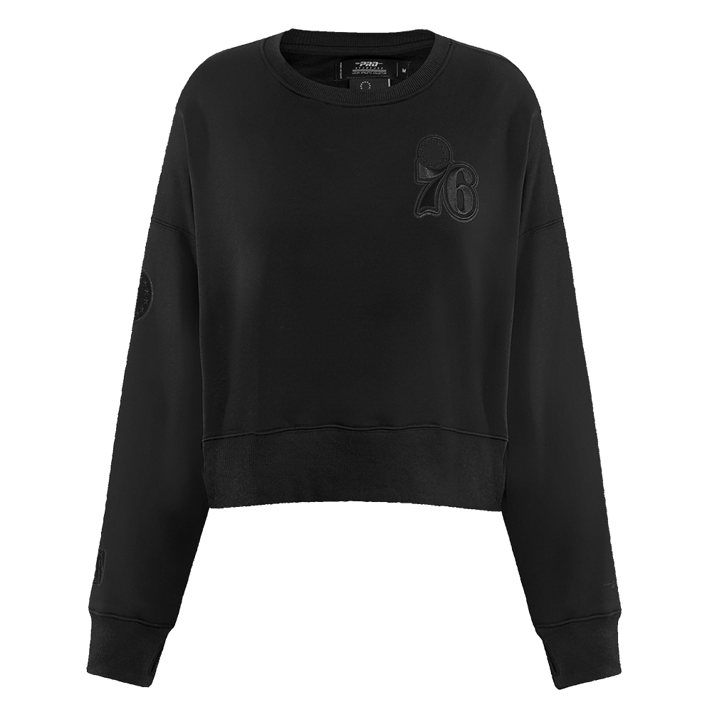 NBA PHILADELPHIA 76ERS NEUTRAL WOMEN'S CREWNECK (BLACK)