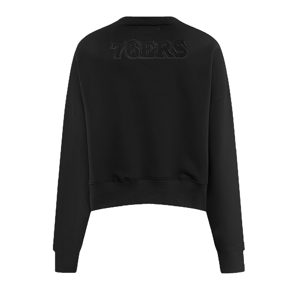 NBA PHILADELPHIA 76ERS NEUTRAL WOMEN'S CREWNECK (BLACK)