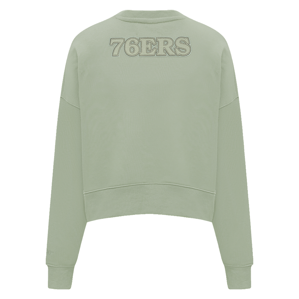 NBA PHILADELPHIA 76ERS NEUTRAL FLEECE CREWNECK (MOSS)
