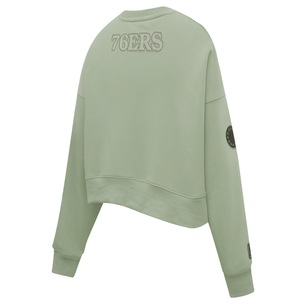 NBA PHILADELPHIA 76ERS NEUTRAL FLEECE CREWNECK (MOSS)