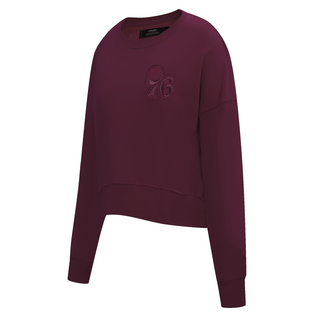 NBA PHILADELPHIA 76ERS NEUTRAL FLEECE CREWNECK (WINE)