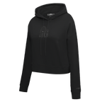 NBA PHILADELPHIA 76ERS NEUTRAL WOMEN'S CROPPED PULLOVER HOODIE (BLACK)