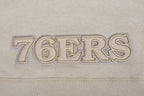 NBA PHILADELPHIA 76ERS NEUTRAL WOMEN'S CROPPED PULLOVER HOODIE (TAUPE)