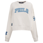 NBA PHILADELPHIA 76ERS VARSITY BLUES WOMEN'S CREWNECK (LINEN)