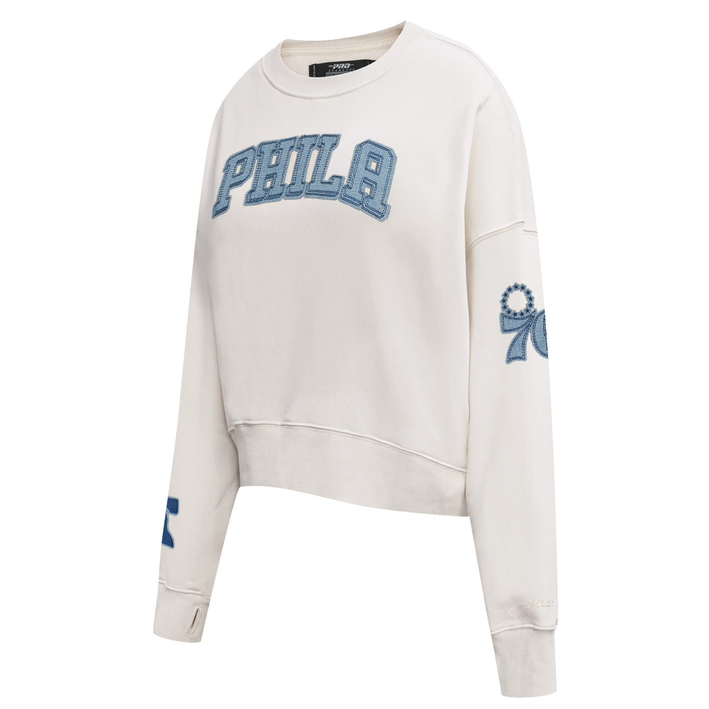 NBA PHILADELPHIA 76ERS VARSITY BLUES WOMEN'S CREWNECK (LINEN)