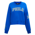 NBA PHILADELPHIA 76ERS VARSITY BLUES WOMEN'S CREWNECK (ROYAL BLUE)