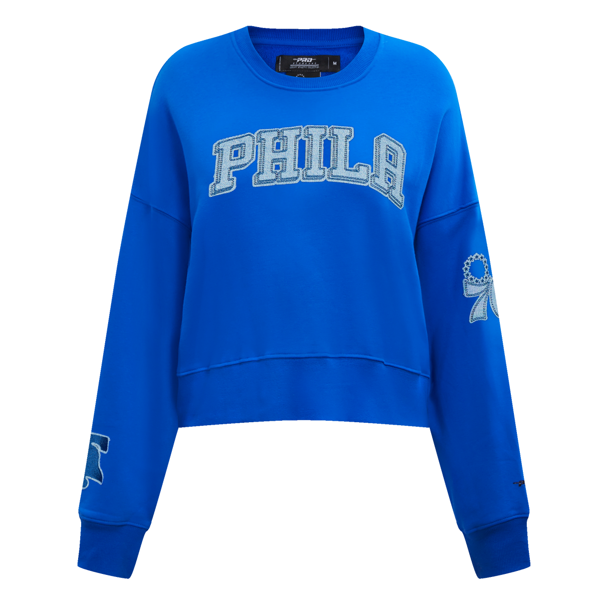NBA PHILADELPHIA 76ERS VARSITY BLUES WOMEN'S CREWNECK (ROYAL BLUE)