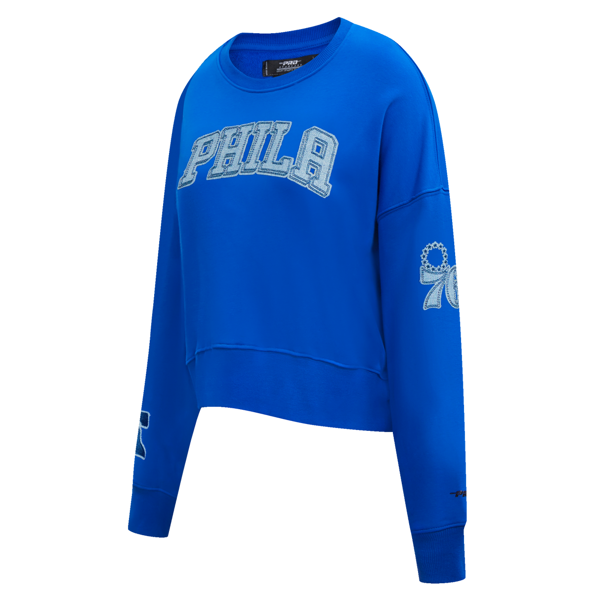 NBA PHILADELPHIA 76ERS VARSITY BLUES WOMEN'S CREWNECK (ROYAL BLUE)