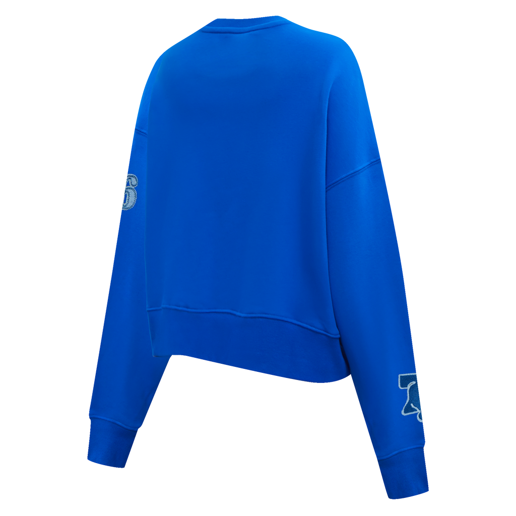 NBA PHILADELPHIA 76ERS VARSITY BLUES WOMEN'S CREWNECK (ROYAL BLUE)