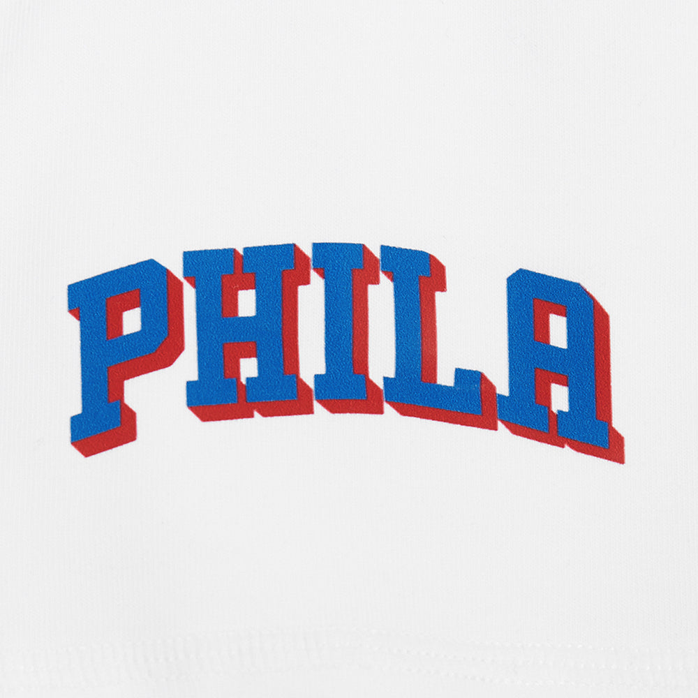 NBA PHILADELPHIA 76ERS CLASSIC CUISSARD EN JERSEY À TAILLE HAUTE (BLANC)