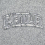 NBA PHILADELPHIA 76ERS REVERSE FRENCH TERRY BLOUSON COLLÉGIAL POUR FEMME (NOIR/GRIS/COQUILLE D'ŒUF)