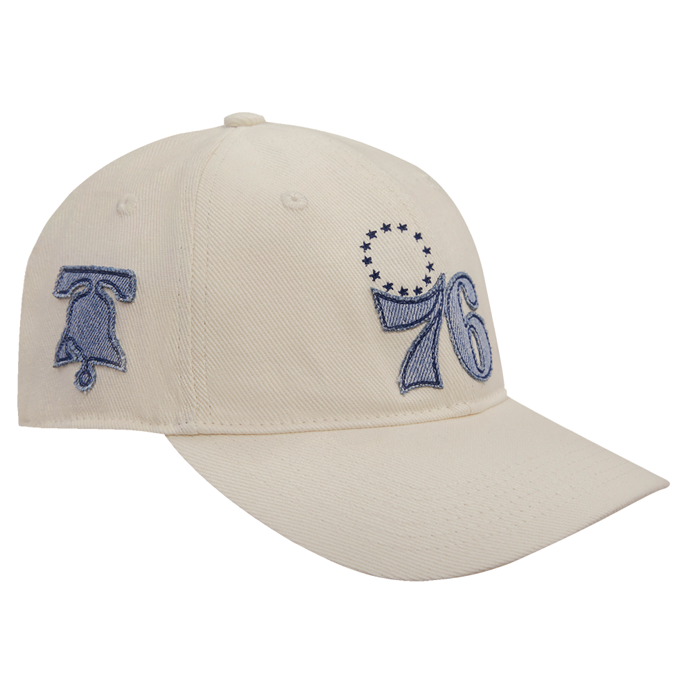 NBA PHILADELPHIA 76ERS VARSITY BLUES WOMEN'S DENIM DAD HAT (LINEN)