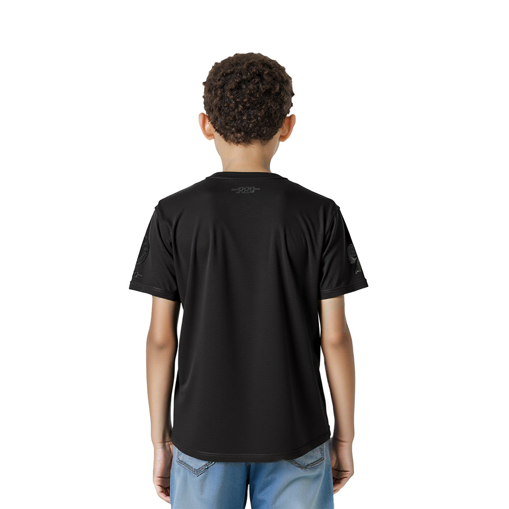 NBA PHILADELPHIA 76ERS TRIPLE BLACK LITTLE BOYS SHORT SLEEVE TEE (BLACK)