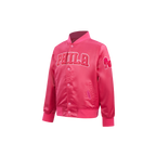 NBA PHILADELPHIA 76ERS BLOUSON TRIPLE ROSE EN SATIN POUR FILLE ENFANT (VIOLET BETTERAVE)
