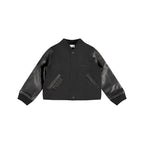 NBA PHILADELPHIA 76ERS TRIPLE BLACK BLOUSON COLLÉGIAL EN LAINE POUR GARÇON ENFANT (NOIR DE JAIS)