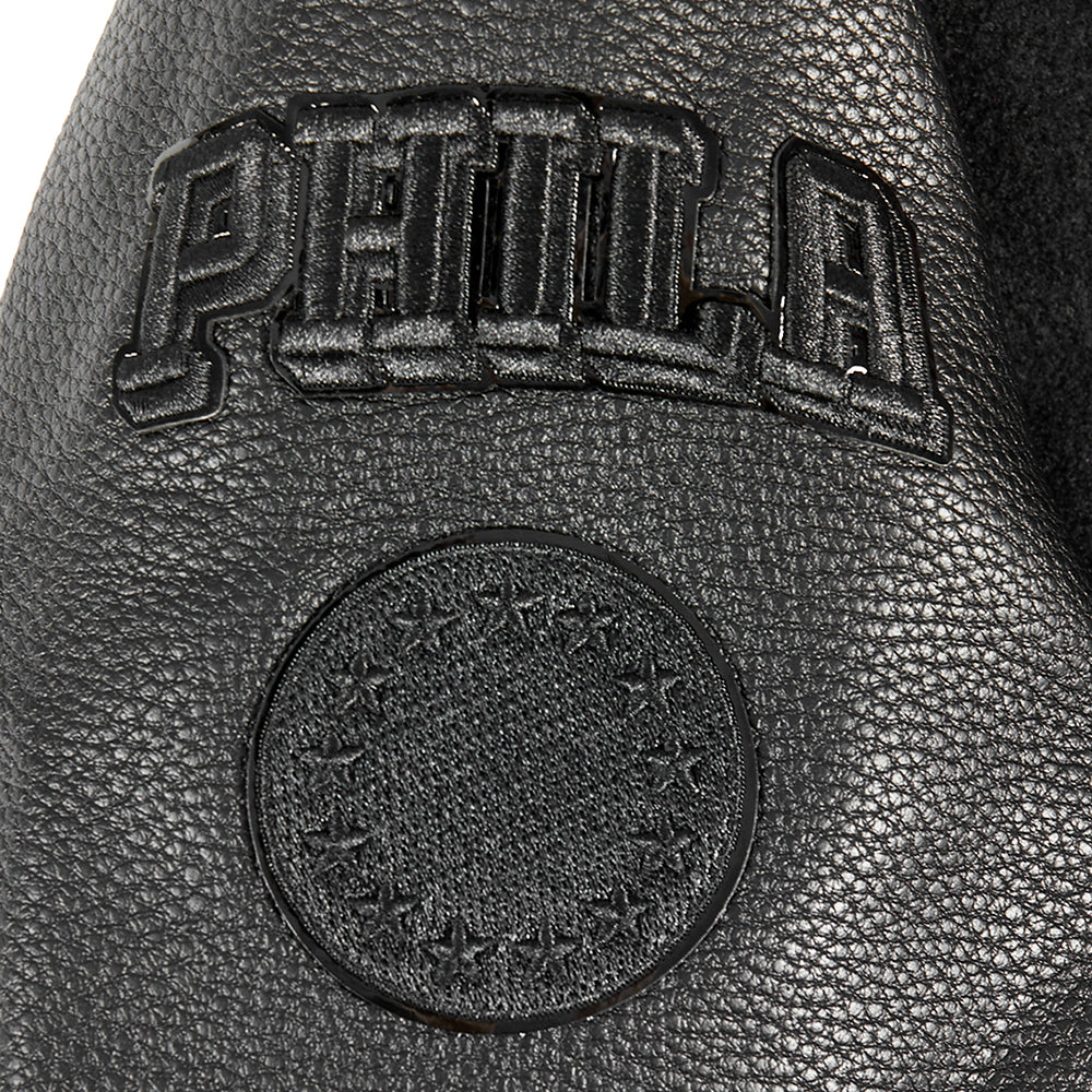 NBA PHILADELPHIA 76ERS TRIPLE BLACK BLOUSON COLLÉGIAL EN LAINE POUR GARÇON ENFANT (NOIR DE JAIS)