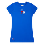 NBA PHILADELPHIA 76ERS CLASSIC LITTLE GIRL'S TEE DRESS (ROYAL BLUE)