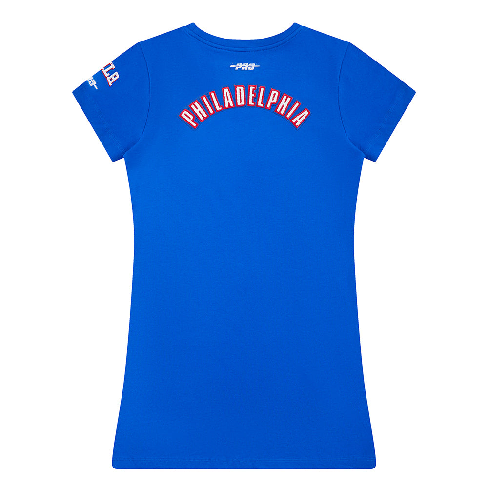 NBA PHILADELPHIA 76ERS CLASSIC LITTLE GIRL'S TEE DRESS (ROYAL BLUE)