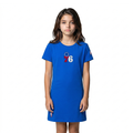 NBA PHILADELPHIA 76ERS CLASSIC LITTLE GIRL'S TEE DRESS (ROYAL BLUE)