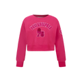 NBA PHILADELPHIA 76ERS TRIPLE PINK LITTLE GIRL'S FLEECE CREWNECK (BEETROOT PURPLE)
