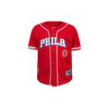 NBA PHILADELPHIA 76ERS CLASSIC CHEMISE BOUTONNÉE EN FILET POUR GARÇON BAMBIN (ROUGE)
