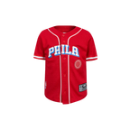 NBA PHILADELPHIA 76ERS CLASSIC CHEMISE BOUTONNÉE EN FILET POUR GARÇON BAMBIN (ROUGE)