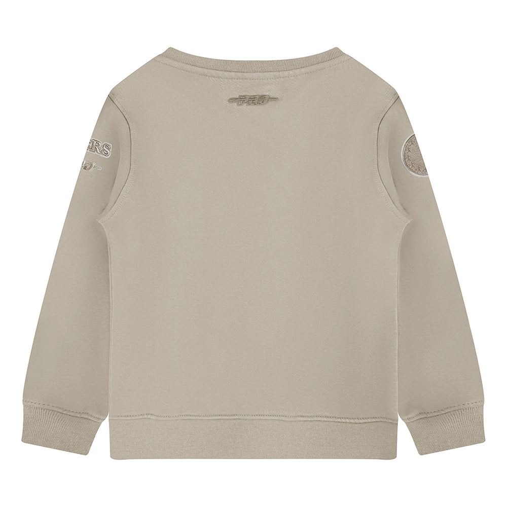 NBA PHILADELPHIA 76ERS NEUTRAL TODDLER BOYS FLEECE CREWNECK (TAUPE)