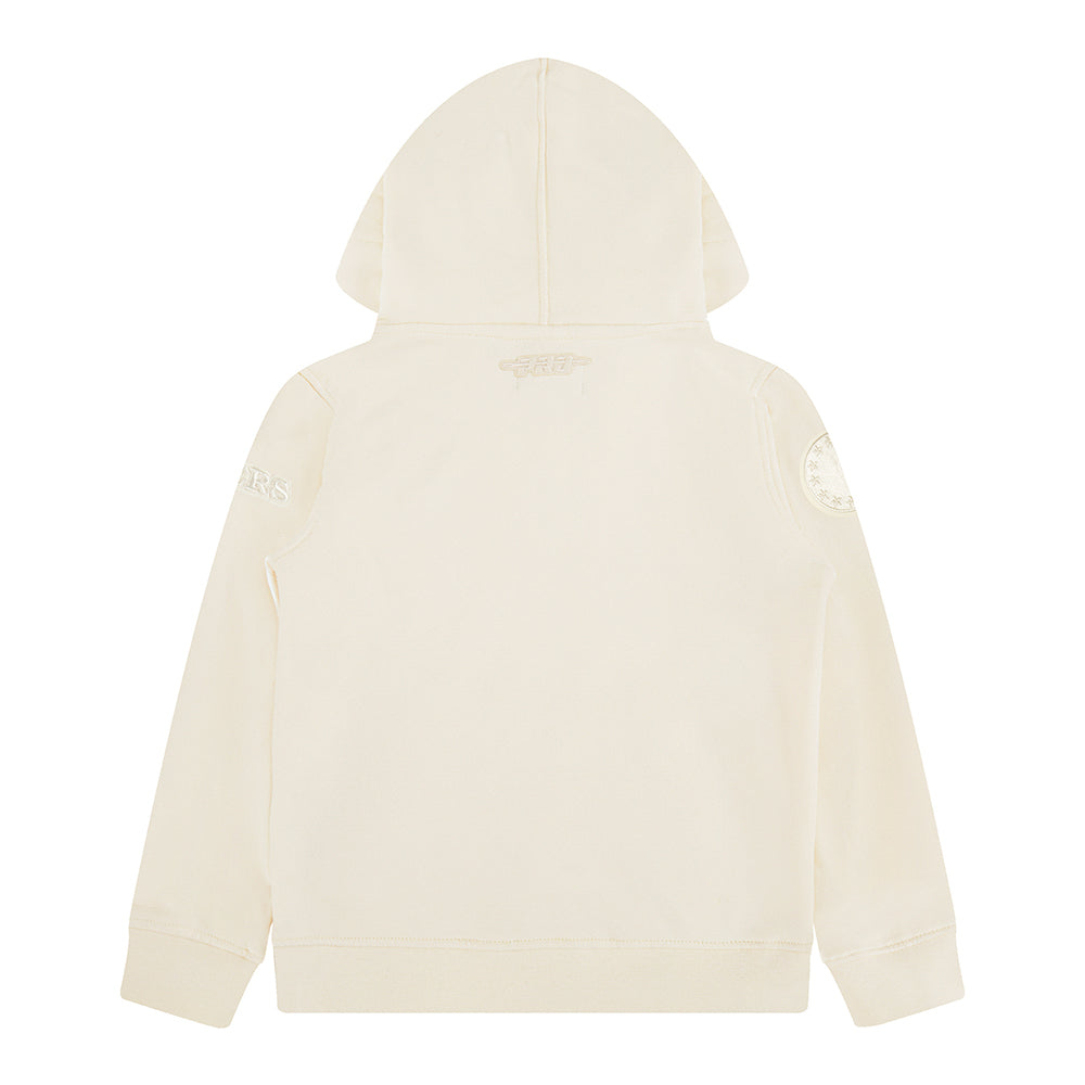 NBA PHILADELPHIA 76ERS NEUTRAL TODDLER BOYS FLEECE PULLOVER HOODIE (EGGSHELL)