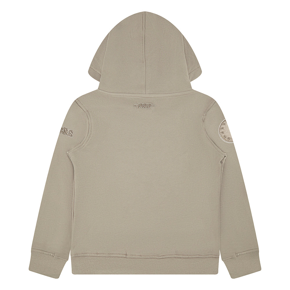 NBA PHILADELPHIA 76ERS NEUTRAL TODDLER BOYS FLEECE PULLOVER HOODIE (TAUPE)