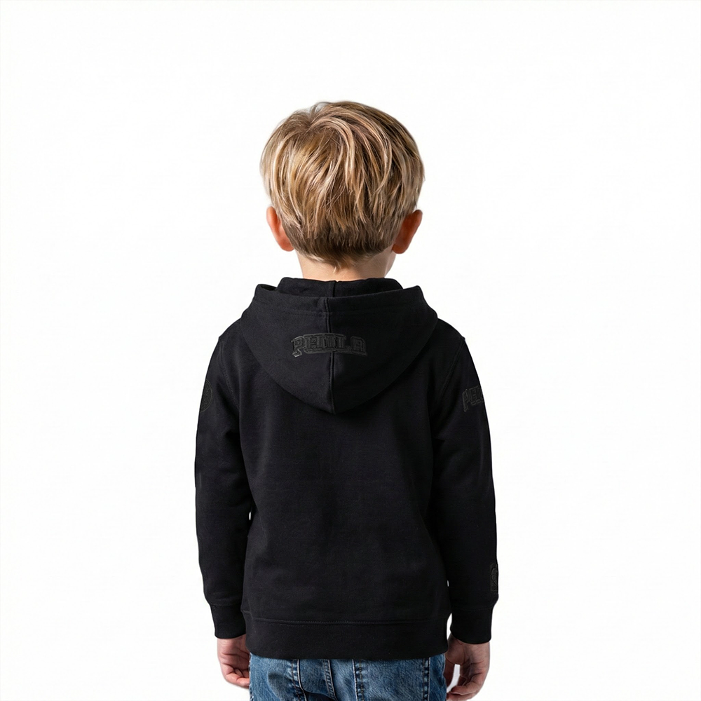 NBA PHILADELPHIA 76ERS TRIPLE BLACK TODDLER BOYS FLEECE PULLOVER HOODIE (BLACK)