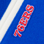 NBA PHILADELPHIA 76ERS CLASSIC TODDLER BOY'S WOOL VARSITY JACKET (ROYAL BLUE/WHITE)