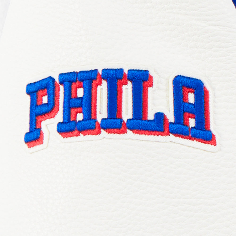 NBA PHILADELPHIA 76ERS CLASSIC TODDLER BOY'S WOOL VARSITY JACKET (ROYAL BLUE/WHITE)