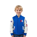 NBA PHILADELPHIA 76ERS CLASSIC TODDLER BOY'S WOOL VARSITY JACKET (ROYAL BLUE/WHITE)