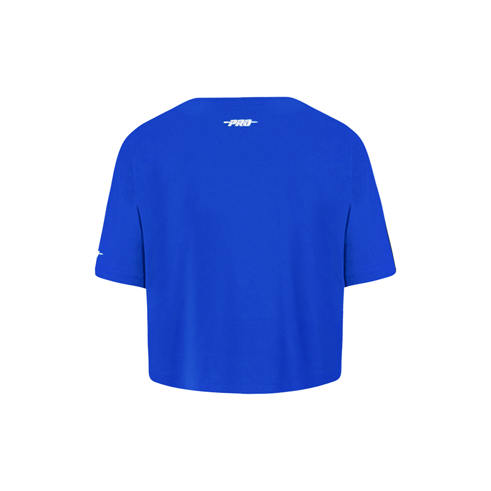 NBA PHILADELPHIA 76ERS RETRO CLASSIC TODDLER GIRL'S SHORT SLEEVE BOXY TEE (ROYAL BLUE)
