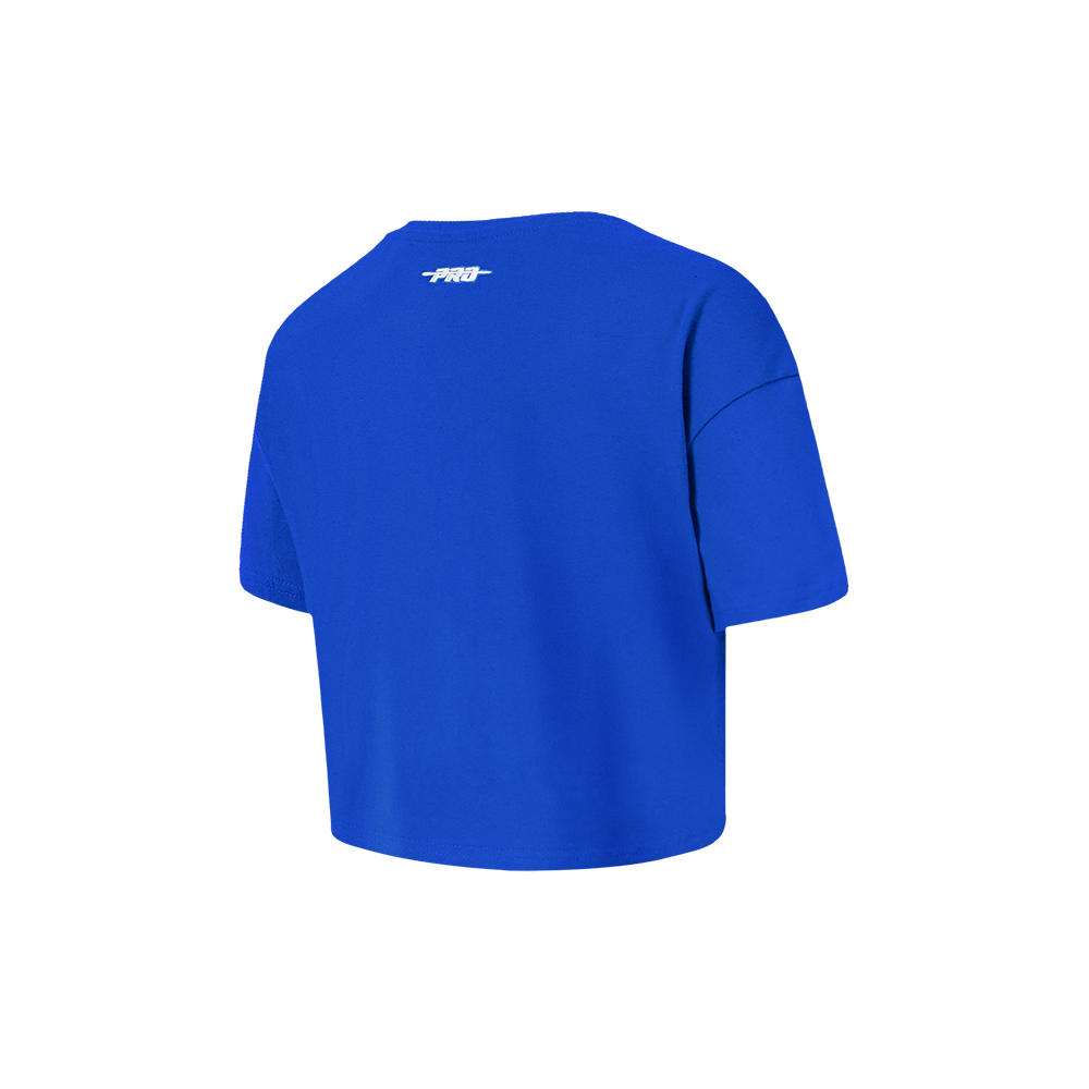 NBA PHILADELPHIA 76ERS RETRO CLASSIC TODDLER GIRL'S SHORT SLEEVE BOXY TEE (ROYAL BLUE)