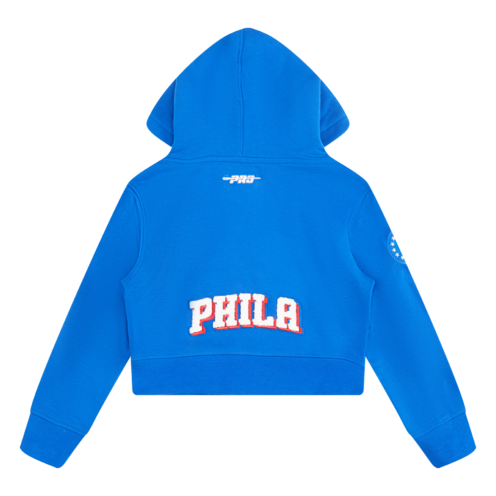 NBA PHILADELPHIA 76ERS CLASSIC TODDLER GIRLS  FLEECE FULL ZIP HOODIE (ROYAL BLUE)