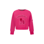 NBA PHILADELPHIA 76ERS TRIPLE PINK TODDLER GIRL'S FLEECE CREWNECK (BEETROOT PURPLE)
