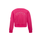 NBA PHILADELPHIA 76ERS TRIPLE PINK TODDLER GIRL'S FLEECE CREWNECK (BEETROOT PURPLE)
