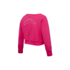 NBA PHILADELPHIA 76ERS TRIPLE PINK TODDLER GIRL'S FLEECE CREWNECK (BEETROOT PURPLE)
